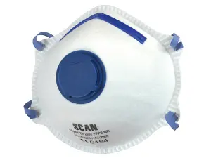 Scan 2ECB32-BOX Moulded Disposable Mask Valved FFP2 Protection Pack Of 10 SCAPPEP2MVB