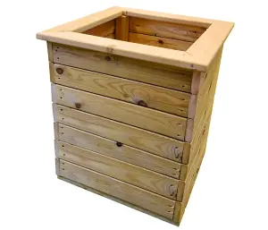 Deluxe Square Planter - Timber - L50 x W50 x H53 cm - Fully Assembled