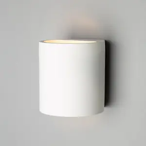 Litecraft Chonzie White Paintable Up and Down Wall Light