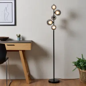 Cole Matt Black Floor light