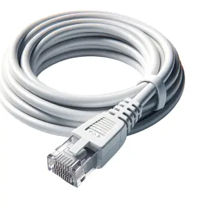 White CAT6 Network Cable 15 Metres for Router, Smart TV, PC & Laptop