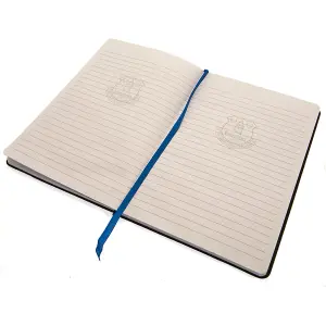 Everton FC Crest A5 Notebook Black/Blue (One Size)