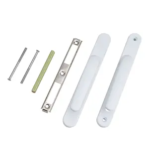 White Internal Door Handle Set  Aluminum Alloy Lever Door  Handles with Screw KitL 242mm,Pair