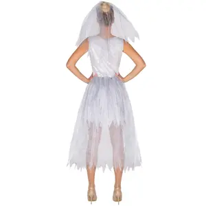 Women's Skeleton Bride Costume - white L