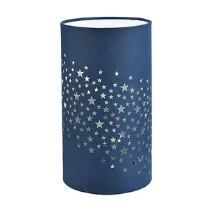 Modern Stars Decorated Children/Kids Midnight Blue Cotton Bedside Table Light