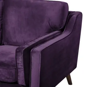 2 Seater Velvet Sofa Purple LOKKA