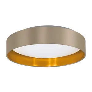 Eglo Maserlo 2 LED Cappuccino Fabric Ceiling Light