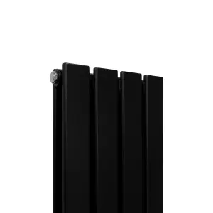 Designer Flat Radiator - 1800 x 280mm - Black