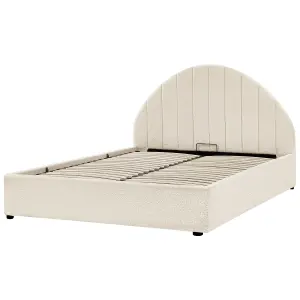 Boucle EU Double Ottoman Bed Off-White CHADENET