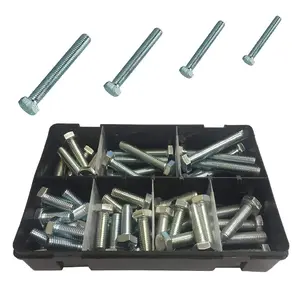 50 x Assorted Set Screw Bolts M10 High Tensile, 10mm Fully Threaded, Hex Head