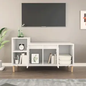 Berkfield TV Cabinet White 100x35x55 cm Engineered Wood