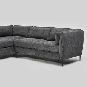 Axel Corner Sofa in Mikah Ashen Left Hand Facing