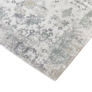 Alice Blue & Cream Traditional Medium Rug, (L)170cm x (W)120cm