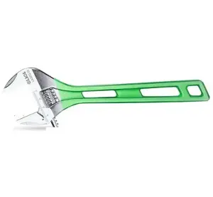 LAOA wide opening adjustable wrench 245mm 10inch long, soft grip handle