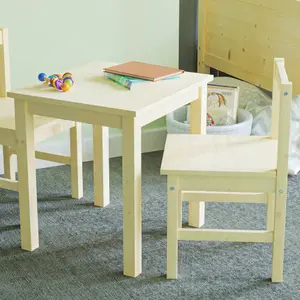 Junior Vida Pisces Pine Kids Table & Chairs Set