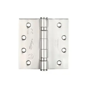 10cm H x 10cm W Butt Bearing Pair Door Hinges (Set of 2) Polised Stainless Steel