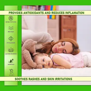 HIGH LIVING Waterproof Mattress Protector Cotton Terry Towel Aloe Vera treated Extra Deep Cover Anti Allergy and Breathable