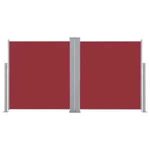 Berkfield Retractable Side Awning Red 120x600 cm