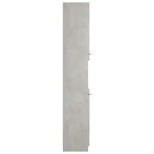 Berkfield Bathroom Cabinet Concrete Grey 32x34x188.5 cm Engineered Wood