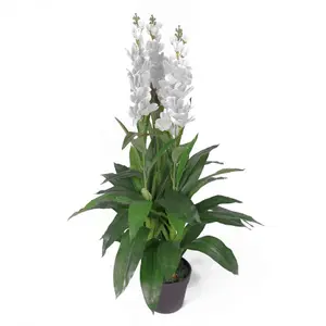 100cm Artificial Cymbidium Orchid Plant - Extra Large - White Flowers