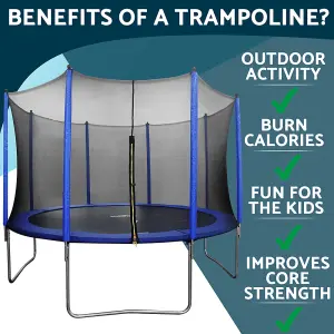 Durable 3.6m Trampoline with Safety Net - Ideal for Outdoor Fun and Exercise