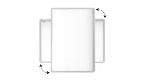 ALLboards Whiteboard dry erase magnetic surface aluminium frame 90x60 cm PREMIUM EXPO