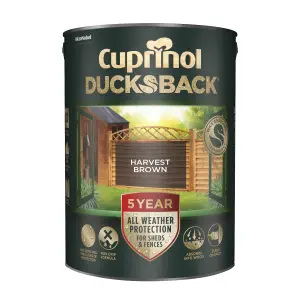 Cuprinol 5 year ducksback Harvest brown Exterior Wood paint, 5L