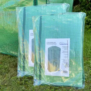 4 Tier Mini Greenhouse Reinforced Replacement Cover (Pack of 2)