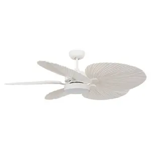 Natahsa 132cm Ceiling Fan with Light Kit White / White