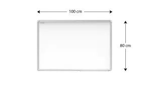 ALLboards Whiteboard dry erase magnetic surface aluminium frame 100x80 cm PREMIUM EXPO