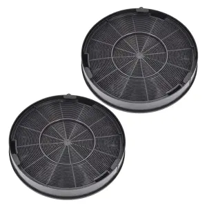 SPARES2GO Anti-Odour Charcoal Carbon Filters compatible with Rangemaster Cooker Hood Vent (200 x 30 mm, Pack of 2)