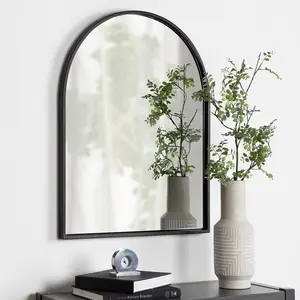 Mcfarren Metal Flat Wall Mirror Matte Black