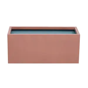 Primrose Frost and Rust-Resistant Outdoor Zinc Trough Planter in a Copper Finish 75cm