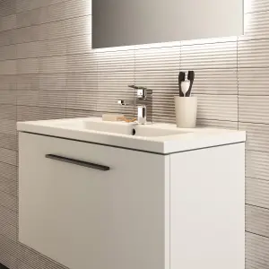 Ideal Standard i.life S Compact Matt White Wall-mounted Bathroom Vanity unit (H) 440mm (W) 800mm