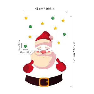 Cute Santa Claus Decoration Stickers Set Wall Stickers Wall Art, DIY Art, Home Decorations, Decals