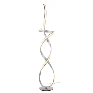 Zkylar LED Matte Silver Floor Lamp