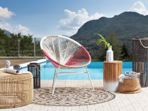 Garden Chair ACAPULCO PE Rattan Fuchsia Pink