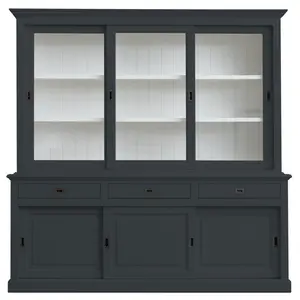 Anneros Display Cabinet Anthracite Grey