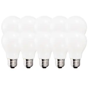 Harper Living 8.5 Watts A60 E27 LED Bulb Opal Cool White Dimmable, Pack of 10