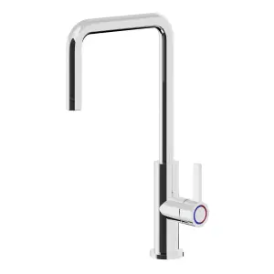 GoodHome Kamut Chrome-plated Kitchen Side lever Tap