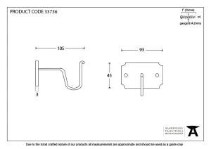 From The Anvil Pewter Mounting Bracket (pair)