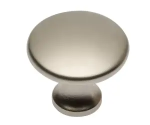 Kitchen Cupboard Cabinet Door Drawer Round Knob Handle Udine by GTV Satin