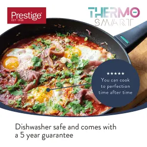 Prestige Thermo Smart Black Square Aluminium Induction Suitable Diamond Infused Non-Stick Grill Pan 28cm