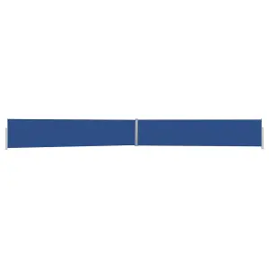 Berkfield Patio Retractable Side Awning 170x1200 cm Blue