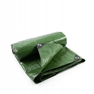 Tarpaulin Regular And Heavy Duty Waterproof Cover Tarp Ground Sheet Multi Sizes Green 2m x 6m