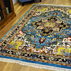 Blue Persian Heriz Rug - Dakota