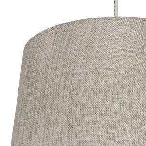 Inlight Ponte Light Grey Metallic effect Contemporary Light shade (D)30cm