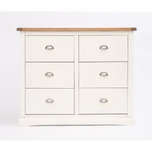 Cosenza 6 Drawer Chest of Drawers Chrome Cup Handle