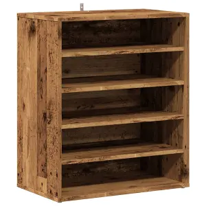 Berkfield Shoe Cabinet Old Wood 60x35x70 cm Engineered Wood