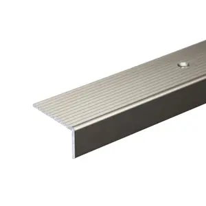 Anodised aluminium anti non slip stair edge nosing trim 900mm x 20mm x 40mm A33 champagne